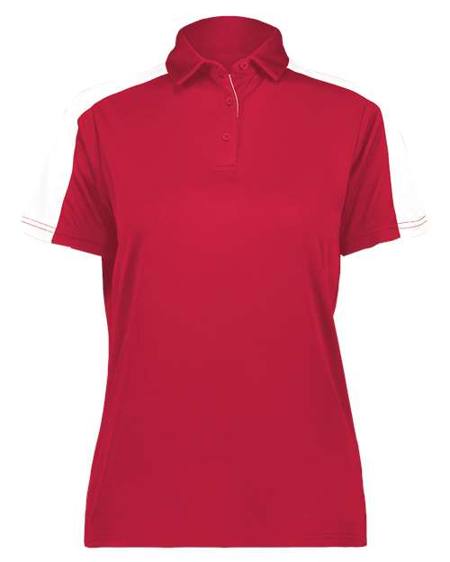 Women's Two-Tone Vital Polo - Scarlet/ White